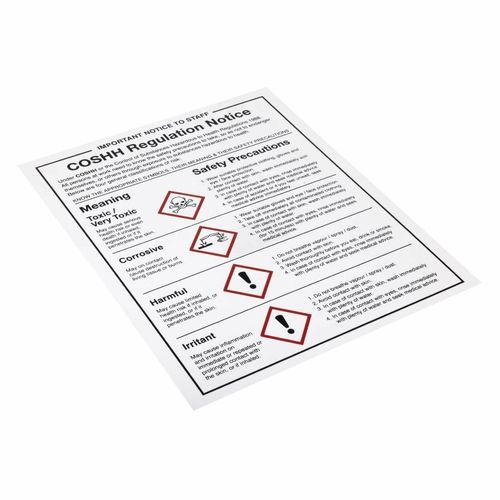 COSHH Regulations Sign - W396 - 2