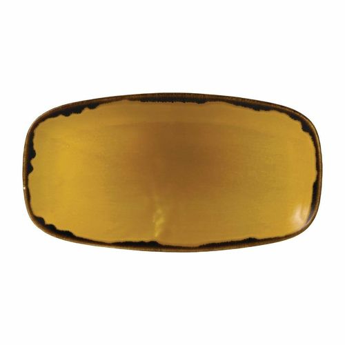 Dudson Harvest Mustard Chef's Oblong Plate 189mm (Pack of 6) - FJ779 - 1