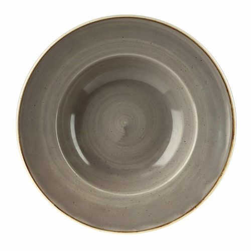 Churchill Stonecast Round Wide Rim Bowl Peppercorn Grey 240mm (Pack of 12) - DF797 - 1