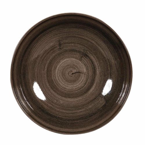 Churchill Stonecast Patina Coupe Plates Black 217mm (Pack of 12) - DR652 - 1