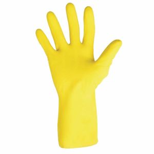 MAPA Vital 124 Liquid-Proof Light-Duty Janitorial Gloves Yellow Large - FA292-L - 1