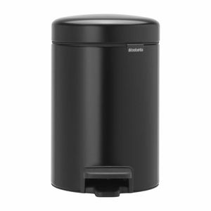 Brabantia Newlcon Pedal Bin Matt Black 3Ltr - FT373 - 1