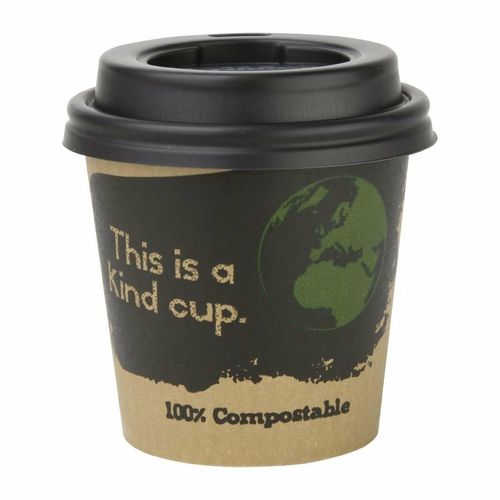 Fiesta Compostable Espresso Cup Lids 113ml / 4oz (Pack of 50) - DY982 - 4