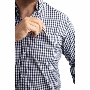 Chef Works Mens Gingham Shirt Black 2XL - B219-XXL - 3