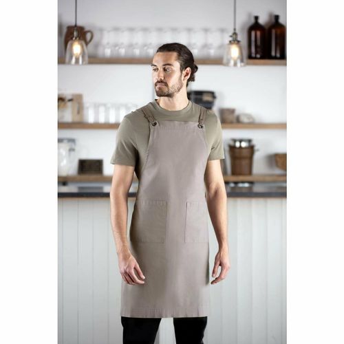 Southside Cotton Canvas Bib Apron Washed Grey - BB687 - 1