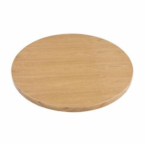 Bolero Pre-drilled Round Table Top Natural Ash Veneer 600mm - DC469 - 3