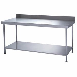 Parry Fully Welded Stainless Steel Wall Table with Undershelf 600x600mm - DC601 - 1