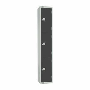 Elite Three Door Coin Return Locker Graphite Grey - GR679-CN - 1