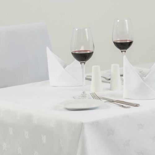 Mitre Luxury Luxor Cotton Napkins Ivy Leaf White 450 x 450mm (Pack of 10) - HB556 - 3