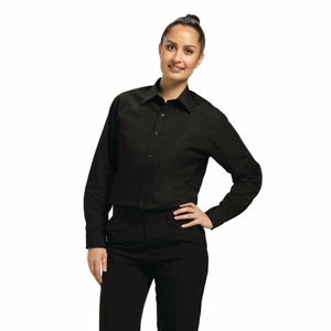 Chef Works Unisex Long Sleeve Dress Shirt Black M - A798-M - 3
