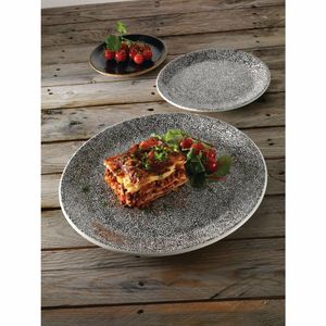 Steelite Ink Crackle Black Coupe Plates 153mm (Pack of 12) - VV1045 - 3