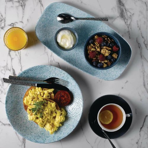 Churchill Med Tiles Deep Coupe Plates Aquamarine 279mm (Pack of 12) - FD897 - 2
