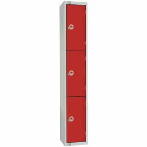 Elite Four Door Electronic Combination Locker with Sloping Top Red - W982-ELS - 1