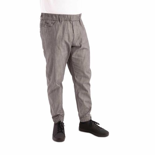 Chef Works Urban Jogger 257 Black and White Fine Stripe Size M - BB300-M - 9