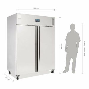 Polar U-Series Upright Double Door Freezer 1300Ltr - U635 - 3