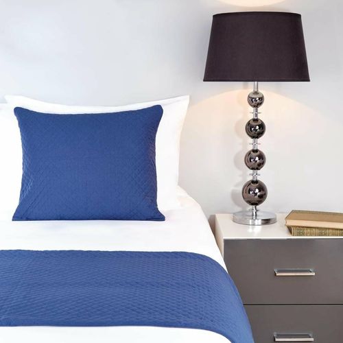 Mitre Essentials Quilted Waffle Bed Runner Denim Super King - HN868 - 1