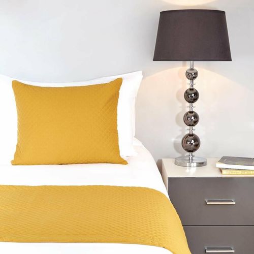 Mitre Essentials Quilted Waffle Runner Ochre - HN869 - 1