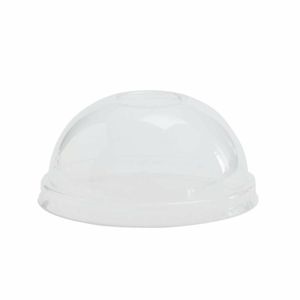 Vegware Compostable Cold Food Pot Domed Lids 170ml / 6oz and 230ml / 8oz - GH167 - 1