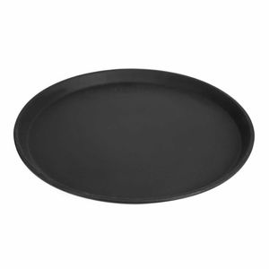 Cambro Camtread Fibreglass Round Non-Slip Tray Black 355mm - DM781 - 3