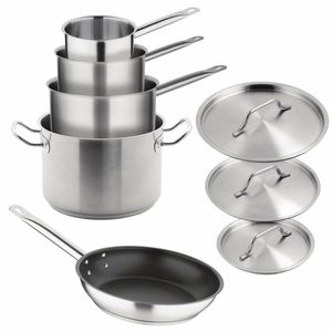 Vogue Cook Like A Pro 5-Piece Stainless Steel Induction Cookware Set - 1