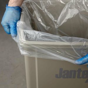 Jantex Heavy Duty Recycled Bin Bag 18kg 120ltr Clear (Pack of 100) - 3