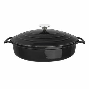 Vogue Round Sauté Pan Black 3.5Ltr 280(D)x65(H)mm - 1