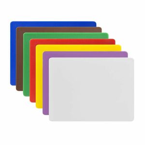 Hygiplas Low Density Chopping Board Set Small (Set of 7 - 12mm High) - 1