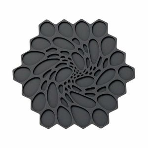 Steelite Modern Twist Trivet Graphite Hive 178mm (Pack of 6) - 1
