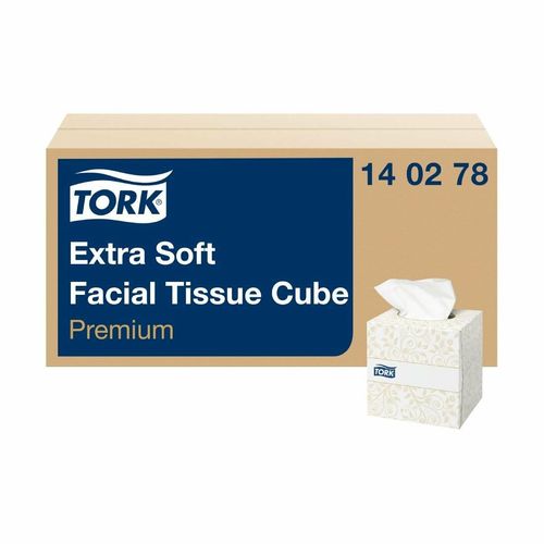 Tork Premium Extra Soft Facial Tissues Cube 2ply (30x100) - 1