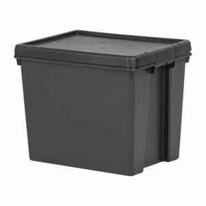 Wham Bam Recycled Storage Box & Lid Black 24Ltr - CX091 - 1