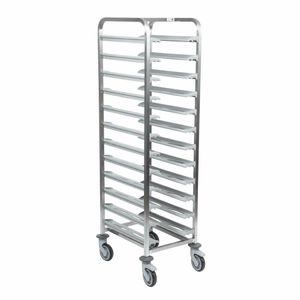Matfer Bourgeat 12 Tray Cafeteria Trolley Grey - CX726 - 1