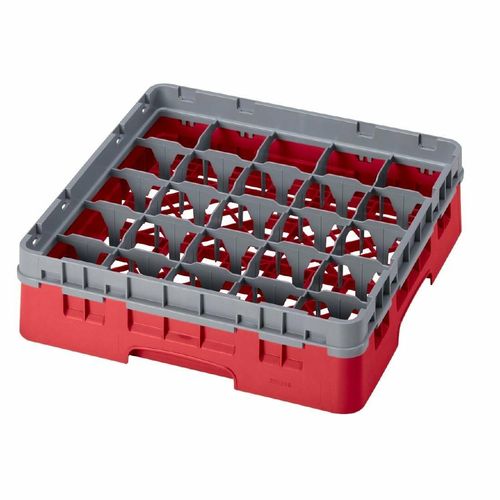 Cambro Camrack Red 25 Compartments Max Glass Height 92mm - CZ192 - 1