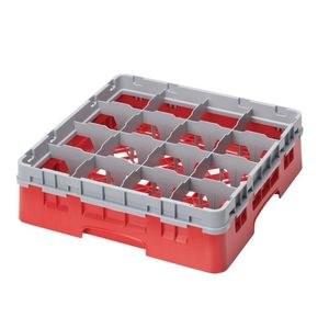 Cambro Camrack Red 16 Compartments Max Glass Height 279mm - CZ213 - 1