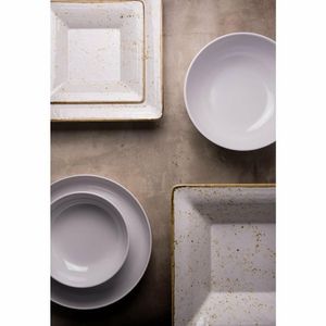 Steelite Craft White Buffet Square Pebble Bowls 254mm (Pack of 6) - VV3469 - 3
