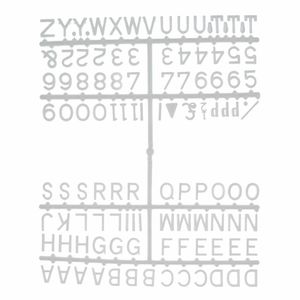 Beaumont 12mm Letter Set (660 characters) White - CZ609 - 1