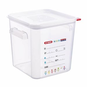 Araven Squared Transparent Polypropylene Container with Lid 18Ltr - FU105 - 1