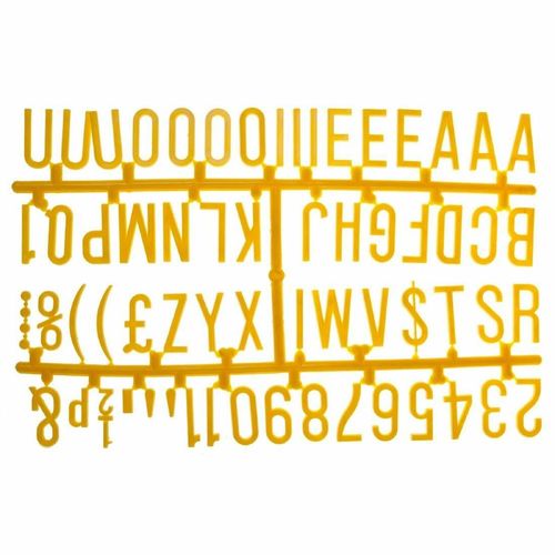 Beaumont 31mm Letter Set (390 characters) Yellow - CZ614 - 1