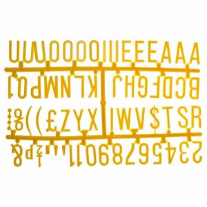Beaumont 31mm Letter Set (390 characters) Yellow - CZ614 - 1