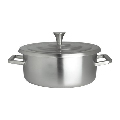 Steelite Creations Homestyle Brushed Stainless Round Chafer 1.9L (Pack of 3) - VV3901 - 1