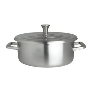 Steelite Creations Homestyle Brushed Stainless Round Chafer 1.9L (Pack of 3) - VV3901 - 1