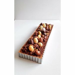 De Buyer Perforated Rectangle Fluted Tart Ring Stainless Steel 350mm - DZ745 - 3