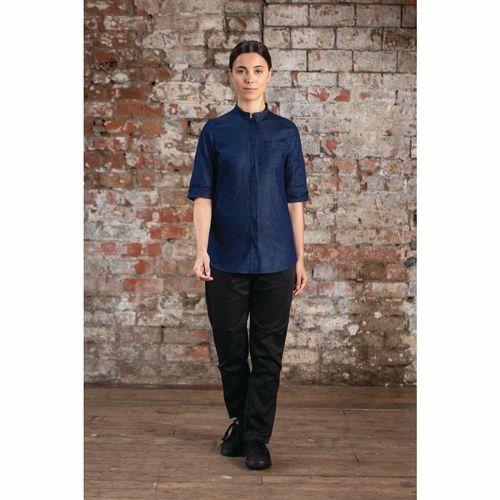 Southside NY Queens Womens Denim Lightweight Chefs Shirt Size XS - BA003-XS - 6