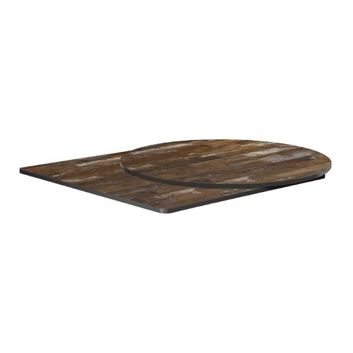 Extrema Square Planked Vintage Wood Table Top 790x790mm - HS698 - 1