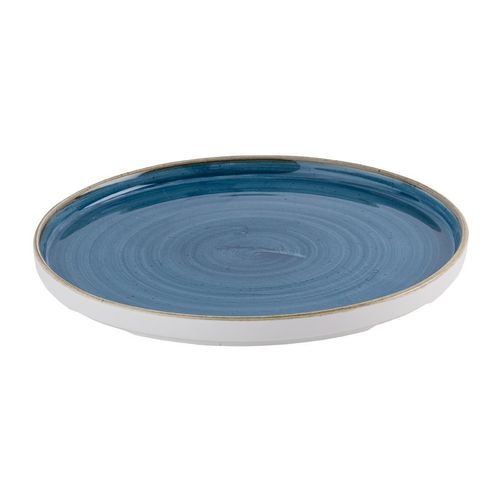 Churchill Stonecast Java Blue Walled Plates 260mm (Pack of 6) - HR386 - 2