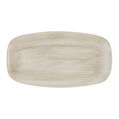 Churchill Stonecast Canvas Natural Chef's Oblong Plates 350x187mm (Pack of 6) - HR358 - 1