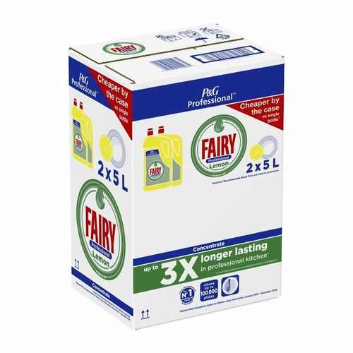 Fairy Professional Washing Up Liquid Lemon 5Ltr (Pack of 2) - DX553 - 4