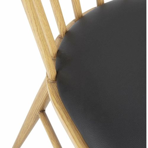 Bolero Harrowdene Padded Metal Side Chairs Wood Effect (Pack of 2) - FU528 - 5