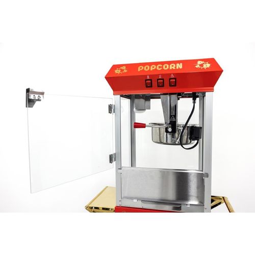 A1 Equipment 8oz Popcorn Machine with Cart Red - HT426 - 4