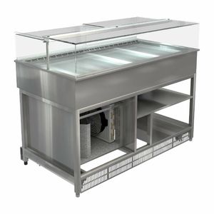 Cossiga LP PLUS Refrigerated Patisserie Display w/Ambient Storage 1500mm - HT609 - 1