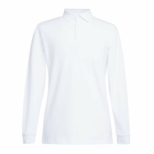 Brook Taverner Frederick Mens Long Sleeve Polo Shirt White Size L - BA140-L - 1